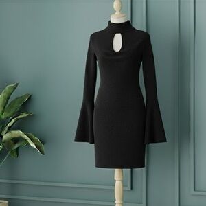 White House Black Market Black Cowl Neck Dress